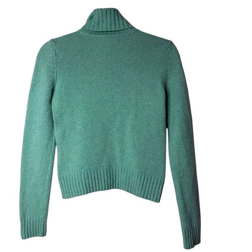 Daniel Bishop Light Green Cashmere Turtleneck Sweater Sz S Preppy, Collegiate - Picture 2 of 12